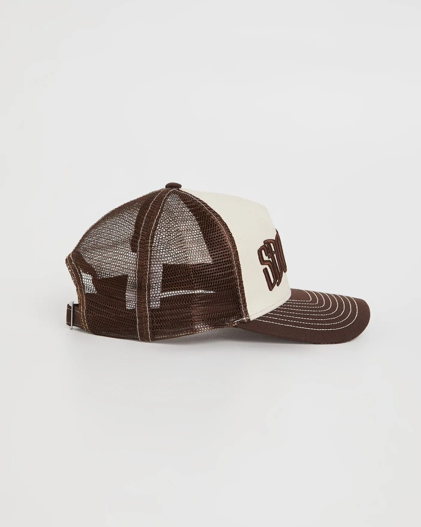 Mid-Block Curved Peak Trucker Cap