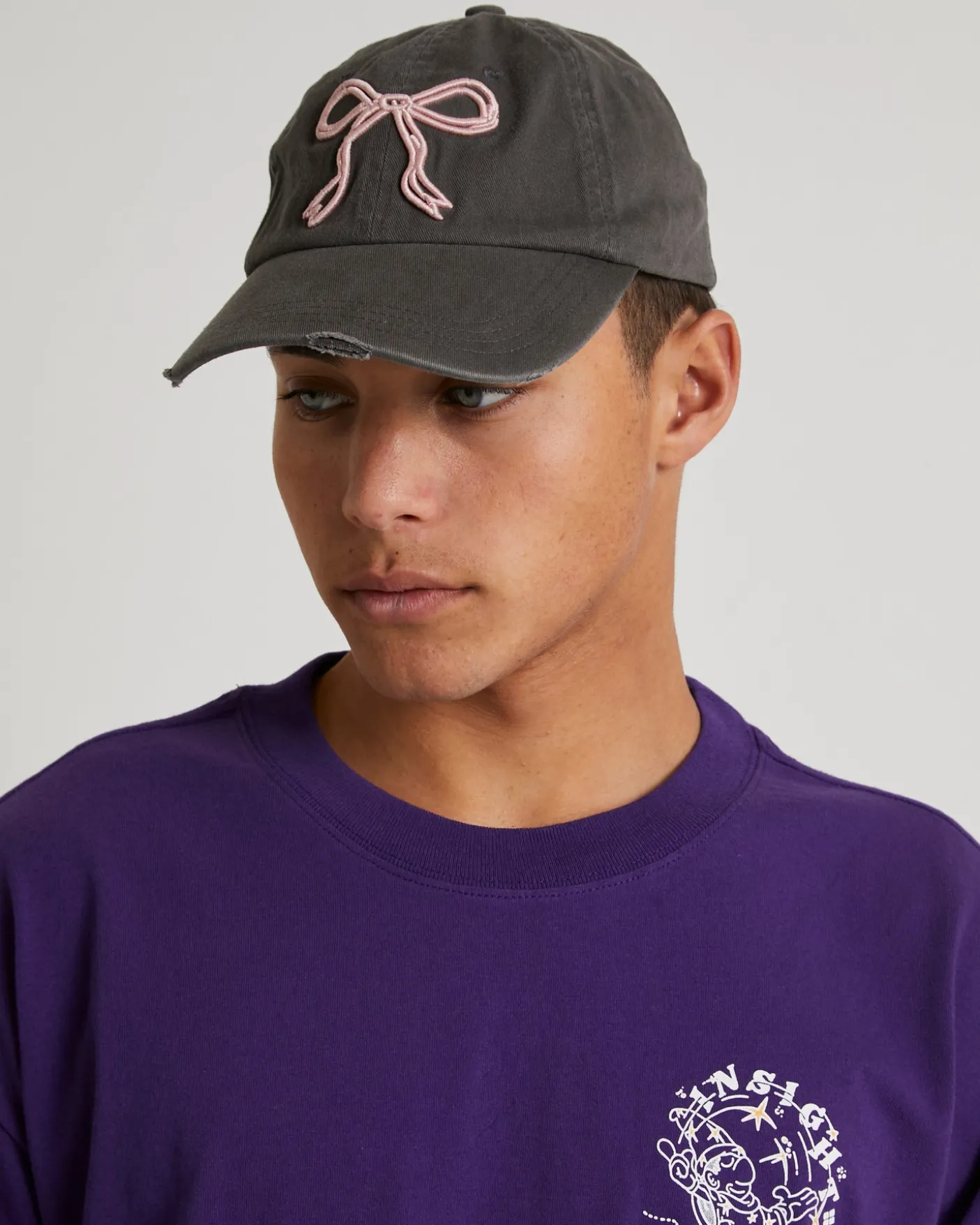 Mimi Bow Distressed Cap