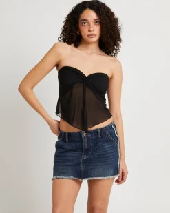 Mindy Butterflyhem Bandeau Top