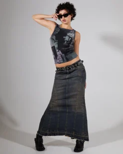 Mono Photo Rib Tank Top