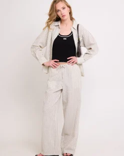 Morgan Stripe Oversized Long Sleeve Shirt