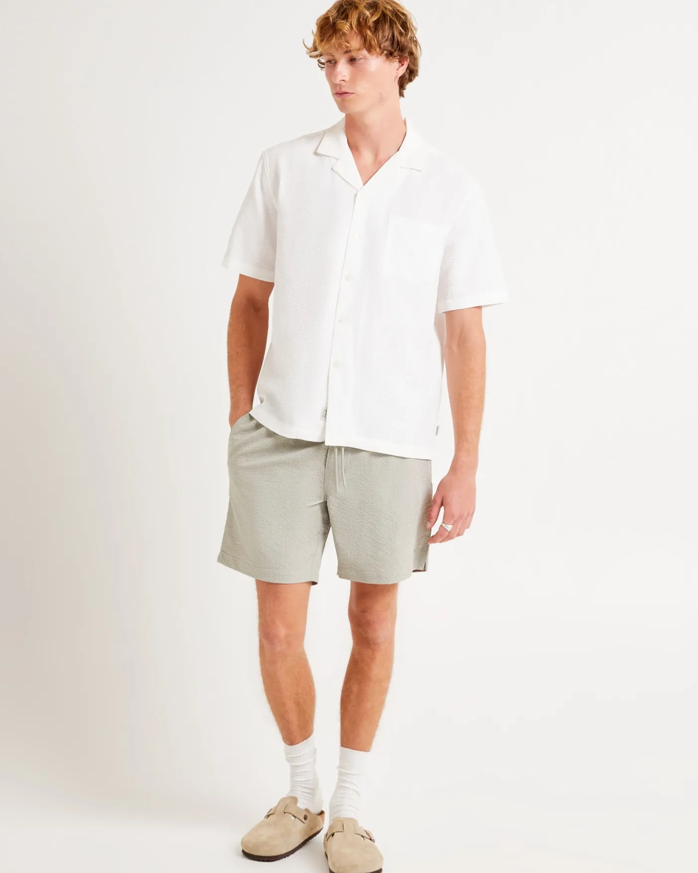 Morrison Seersucker Short Sleeve Resort Shirt