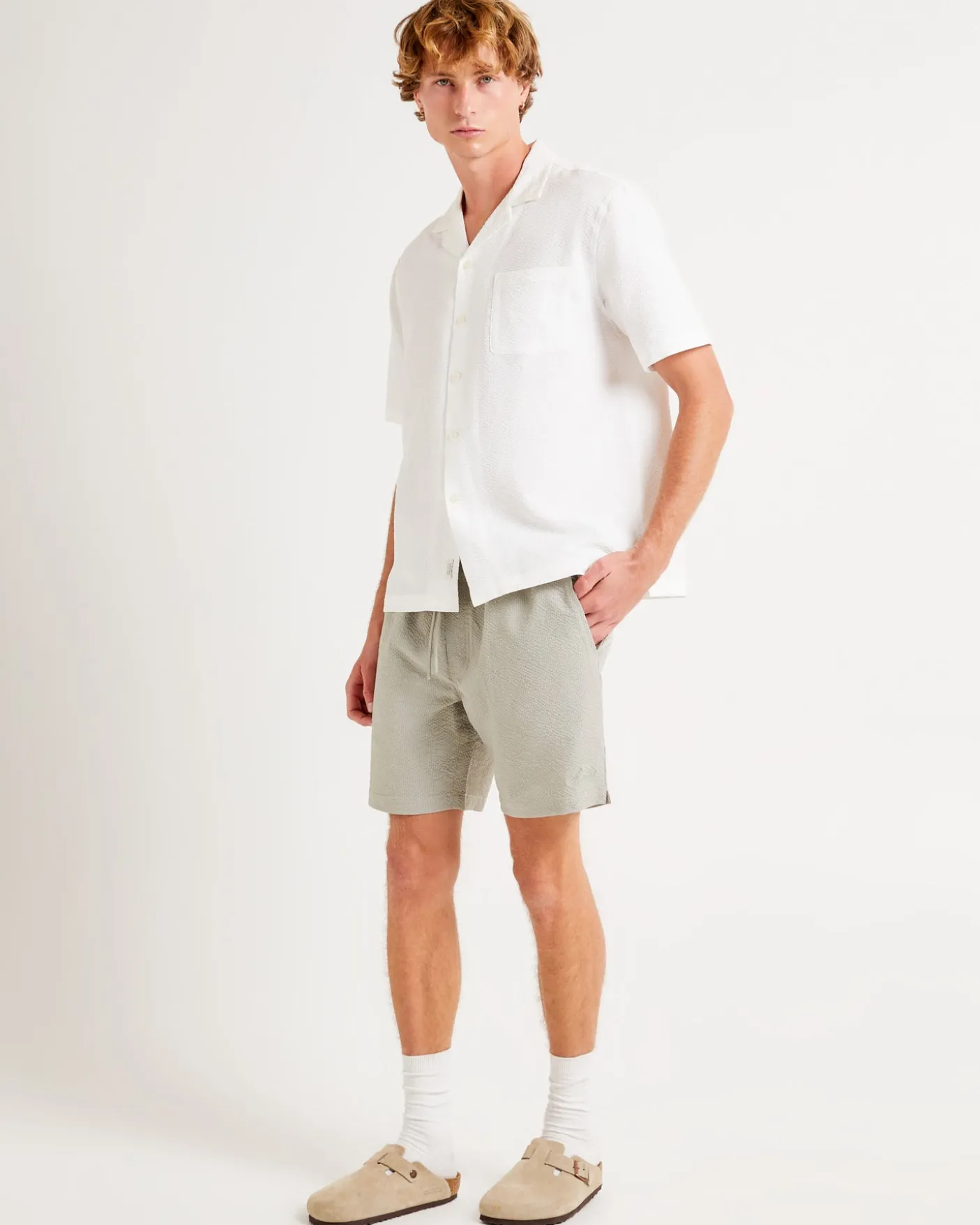 Morrison Seersucker Short Sleeve Resort Shirt