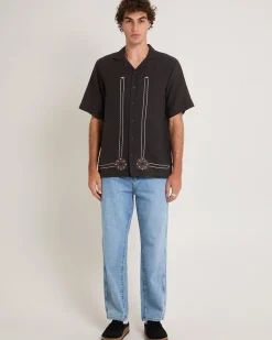 Motif Emb Bowler Shirt