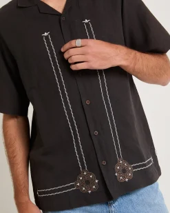 Motif Emb Bowler Shirt
