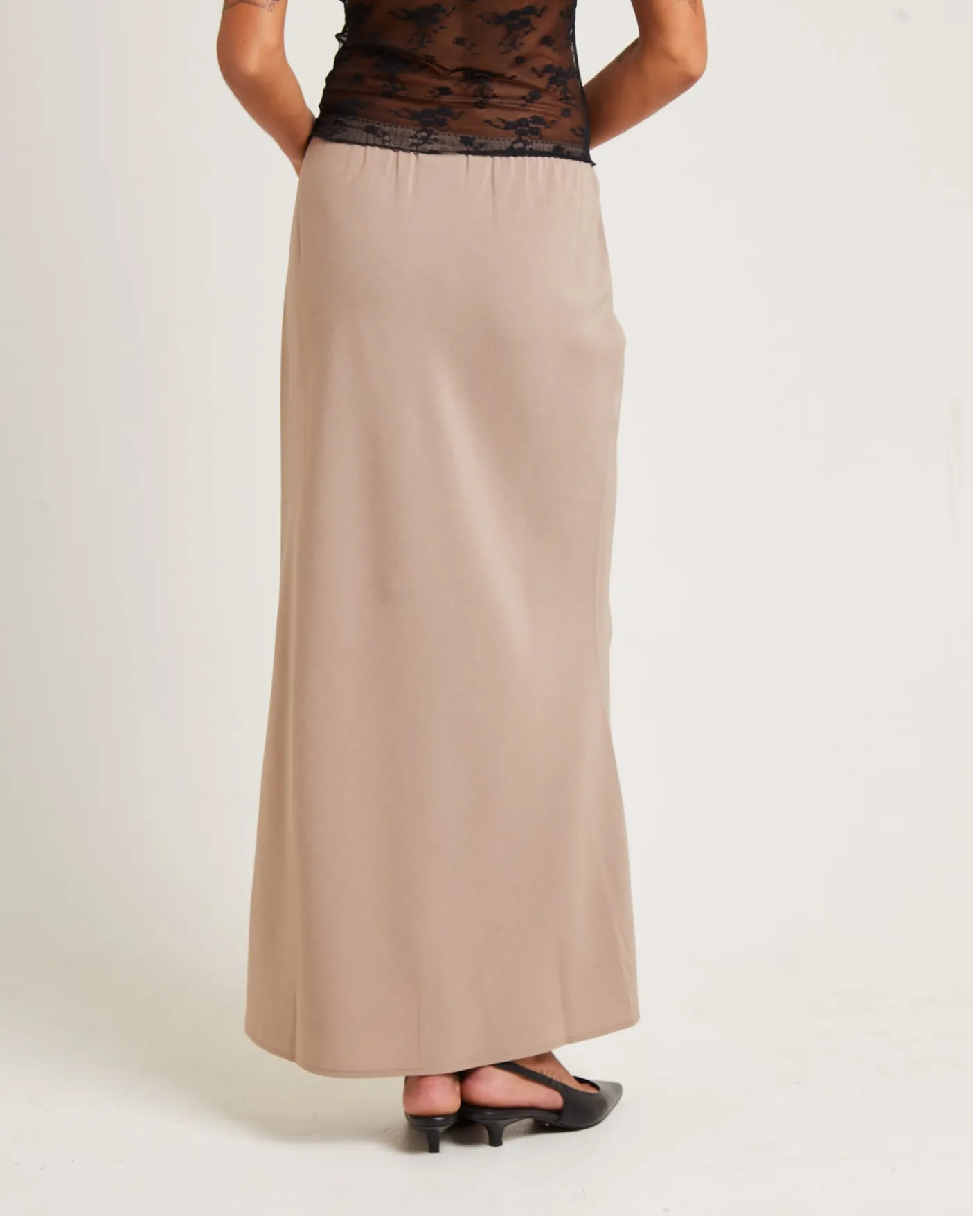 Mya Sweetheart Maxi Skirt Stone
