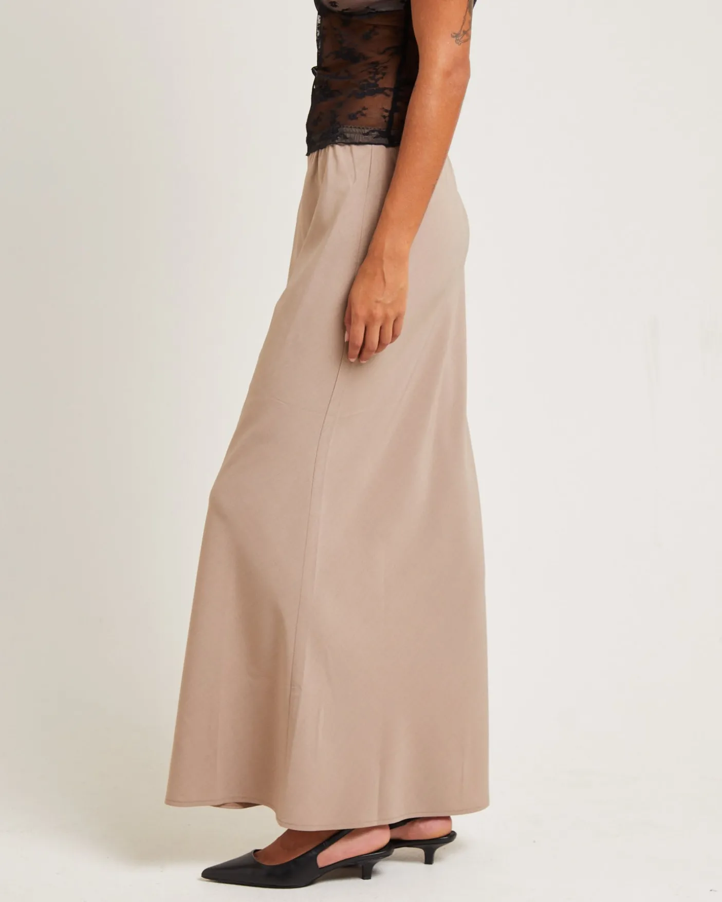 Mya Sweetheart Maxi Skirt Stone