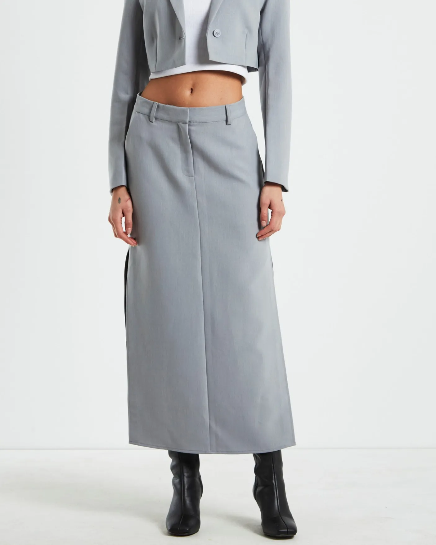 Myla Tailored Pencil Skirt Dove Grey