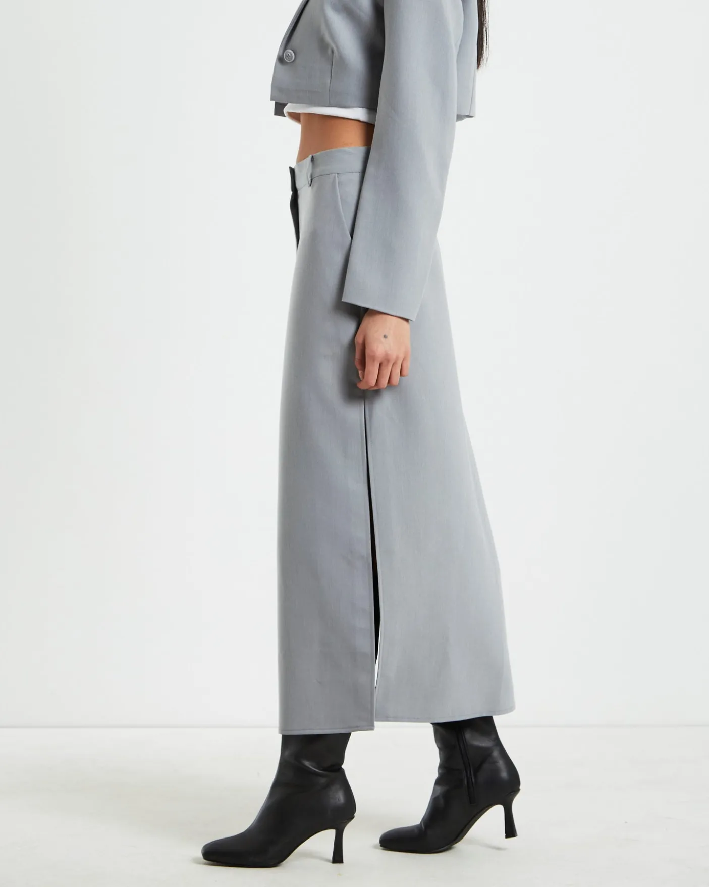 Myla Tailored Pencil Skirt Dove Grey
