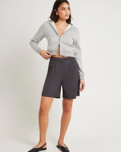 Nalo Cropped Fleece Hoodie