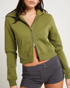 Nalo Cropped Fleece Hoodie