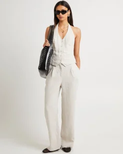 Naomi Linen Halter Vest
