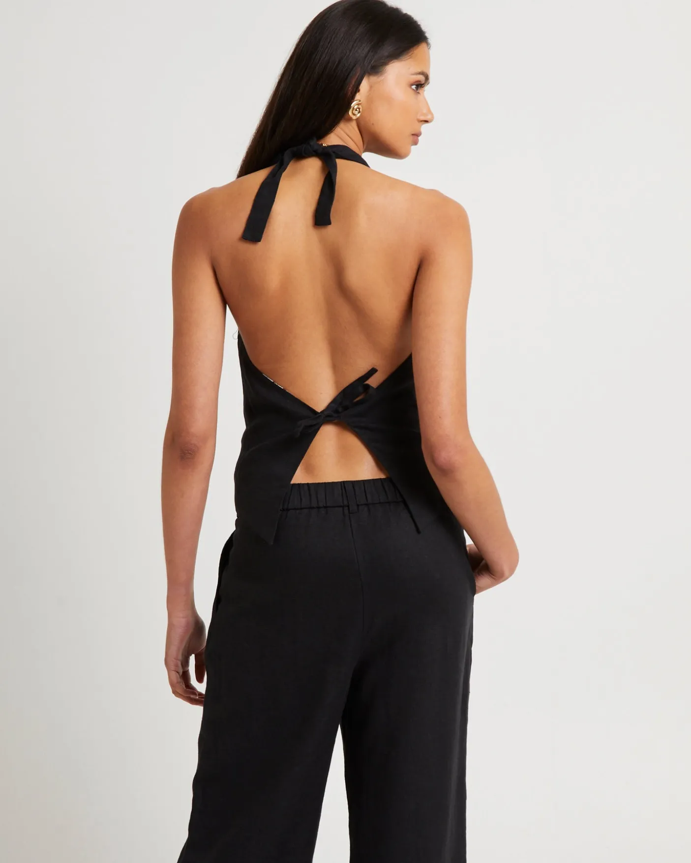 Naomi Linen Halter Vest