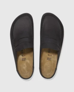 Naples Wrapped Black Oiled Leather Clog