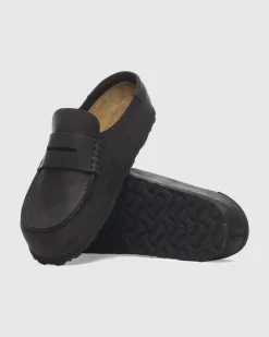 Naples Wrapped Black Oiled Leather Clog