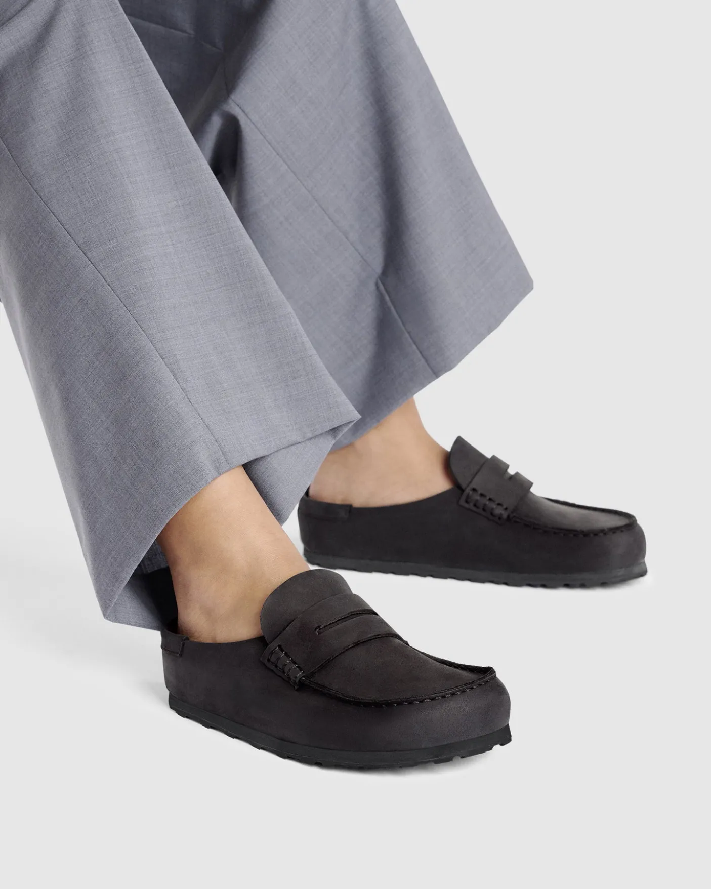 Naples Wrapped Black Oiled Leather Clog
