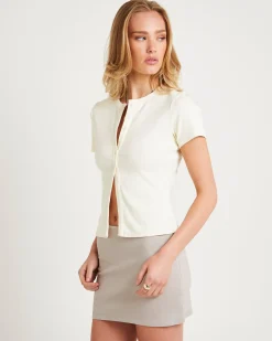 Neri Rib Button T-Shirt