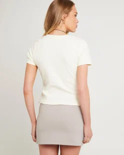 Neri Rib Button T-Shirt