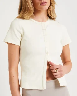 Neri Rib Button T-Shirt