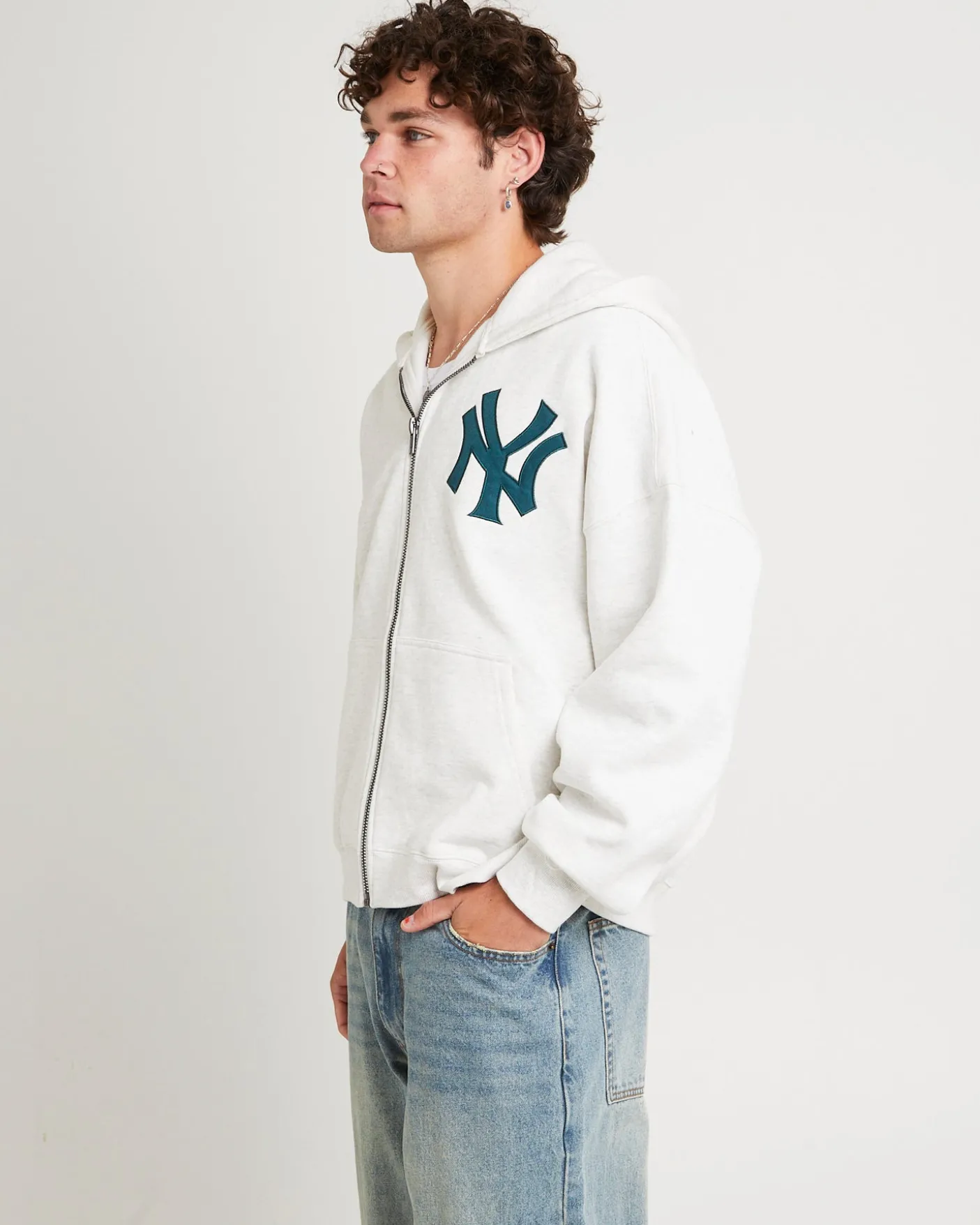 New York Yankees Arch FZ Boxy Hoodie