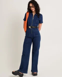 Nikki Denim Maxi Boiler Suit