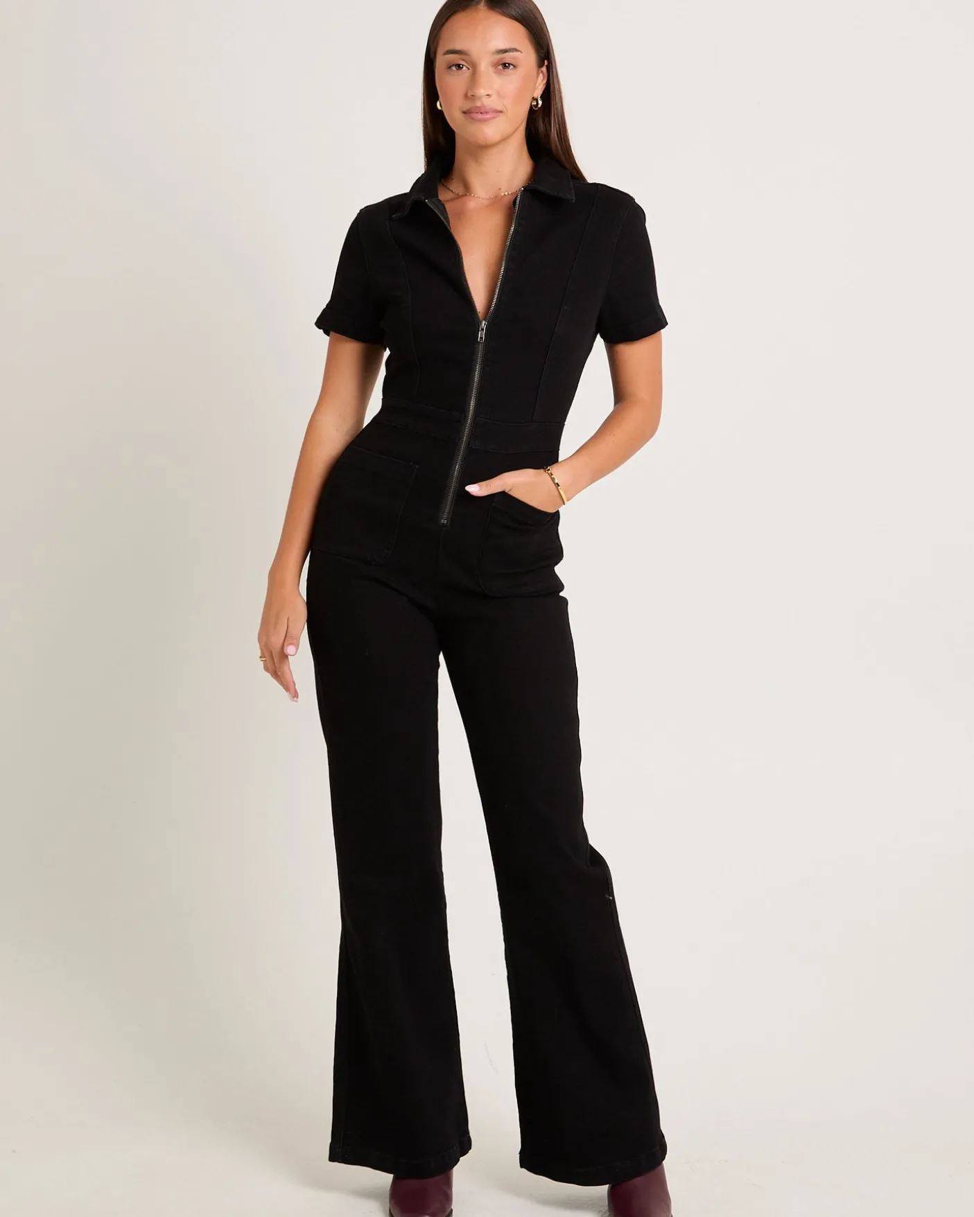 Nikki Denim Maxi Boiler Suit