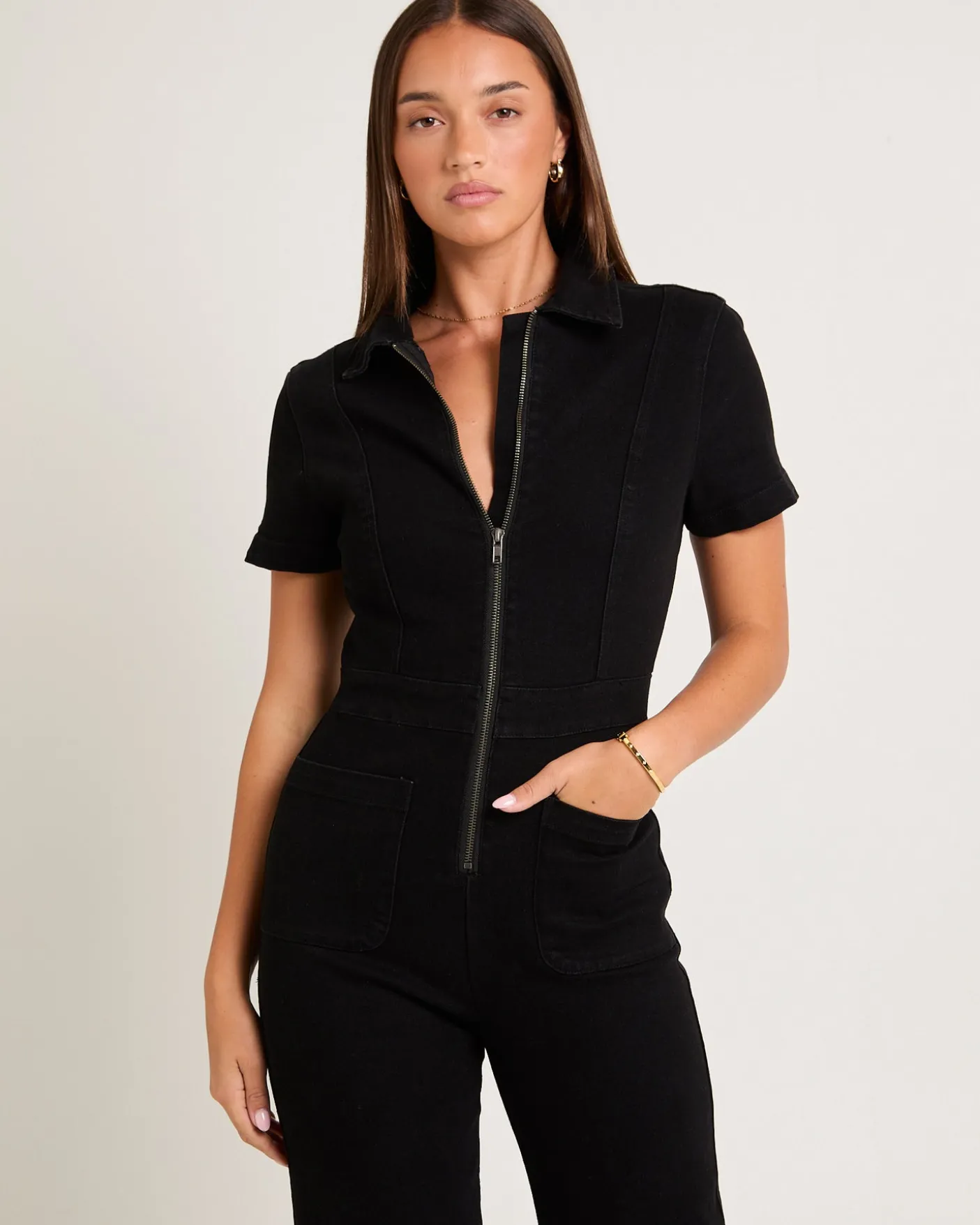 Nikki Denim Maxi Boiler Suit