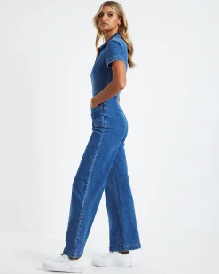 Nikki Denim Maxi Boiler Suit