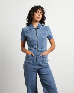 Nikki Denim Maxi Boiler Suit