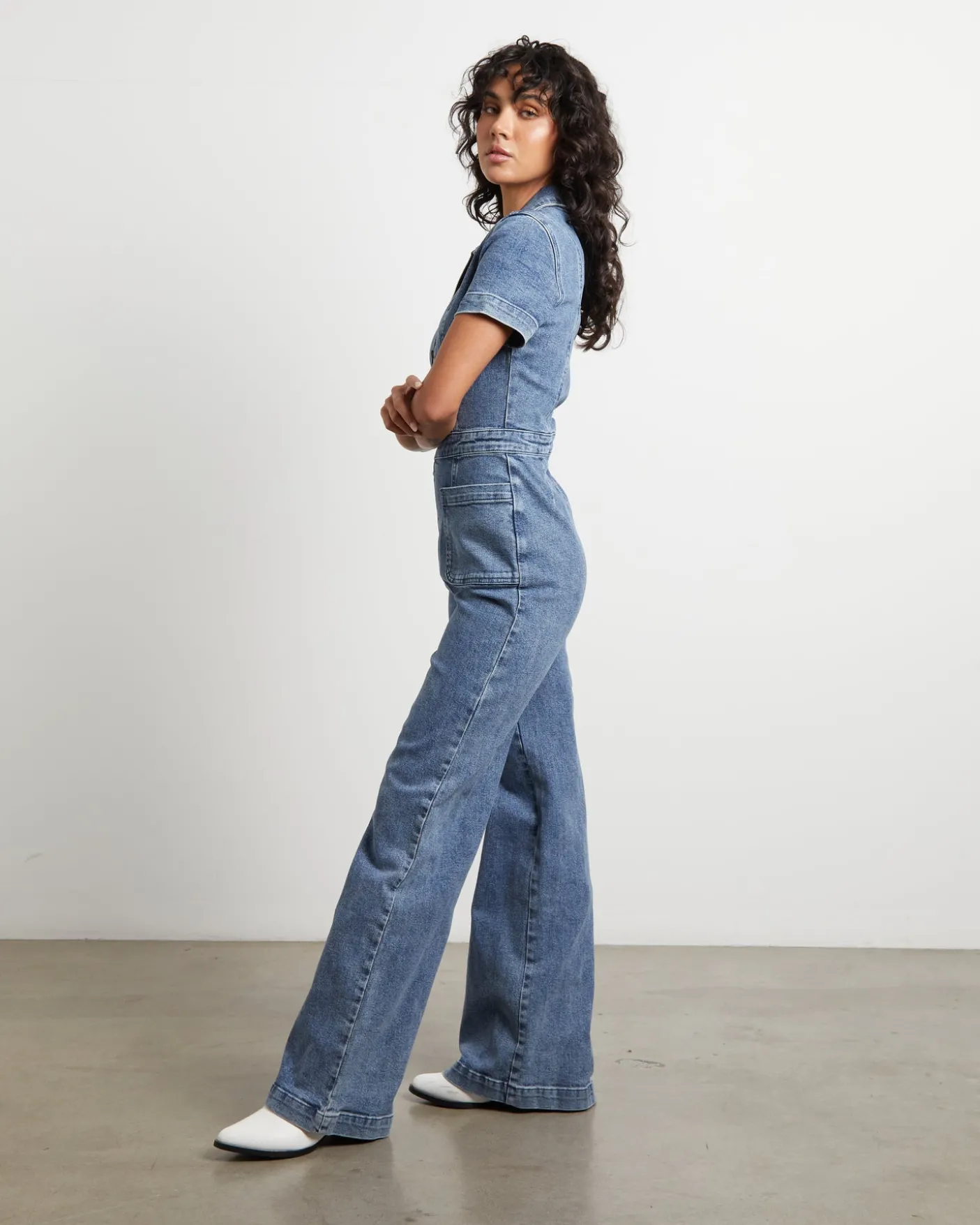 Nikki Denim Maxi Boiler Suit