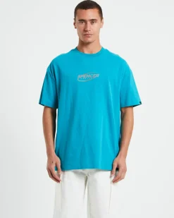 Nitro Short Sleeve T-Shirt in 90s Aqua Blue