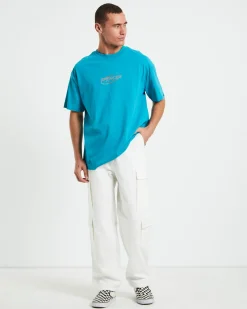 Nitro Short Sleeve T-Shirt in 90s Aqua Blue