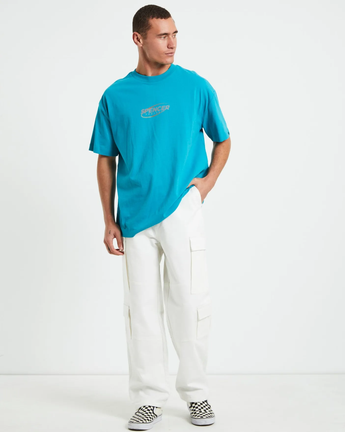 Nitro Short Sleeve T-Shirt in 90s Aqua Blue