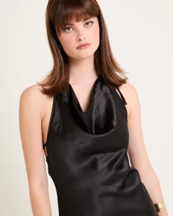 Nova Cowl Halter Mini Dress