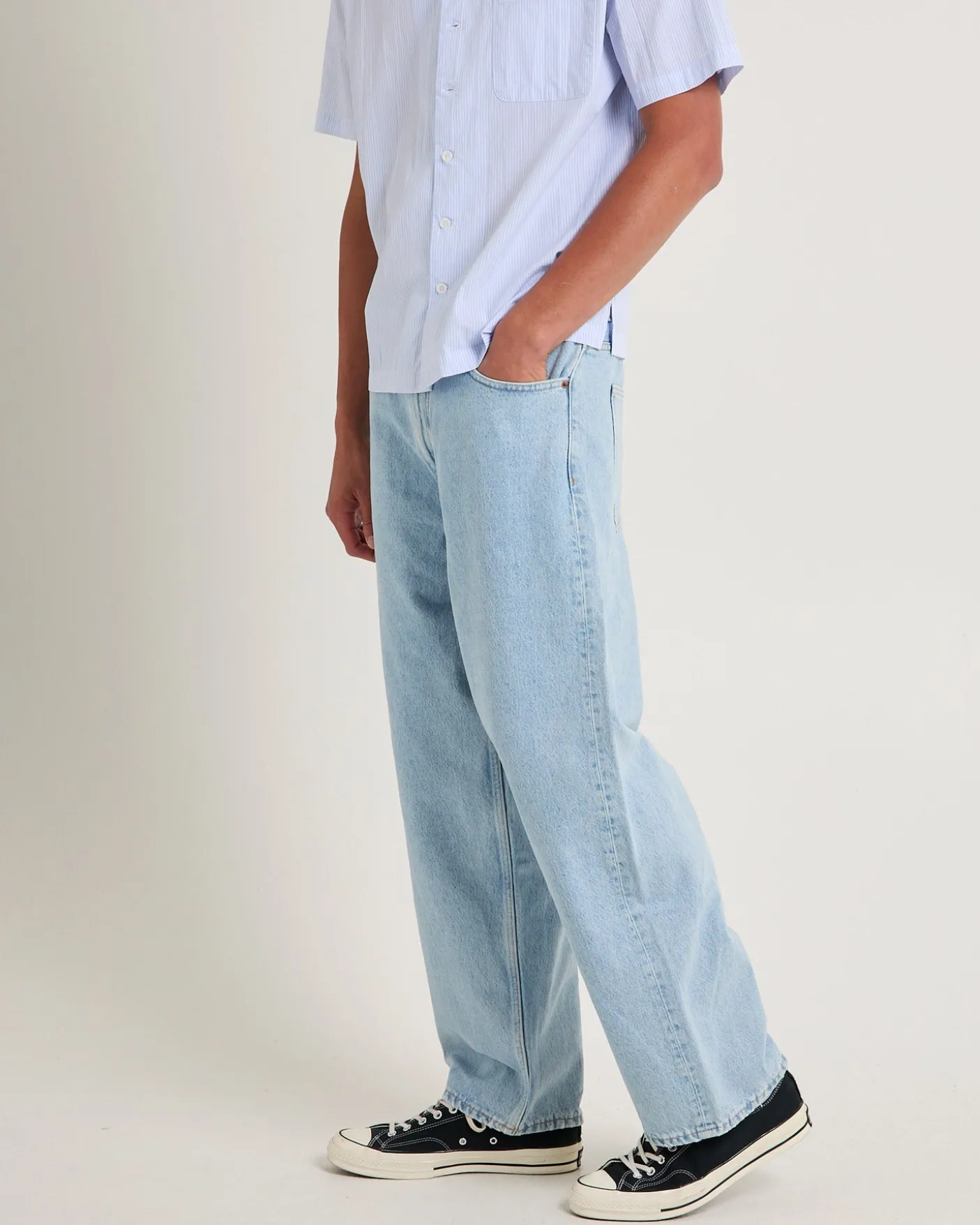 Omar Baggy Denim Jeans Stream Light Retro