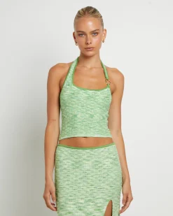 Ombre Asymmetric Knit Top