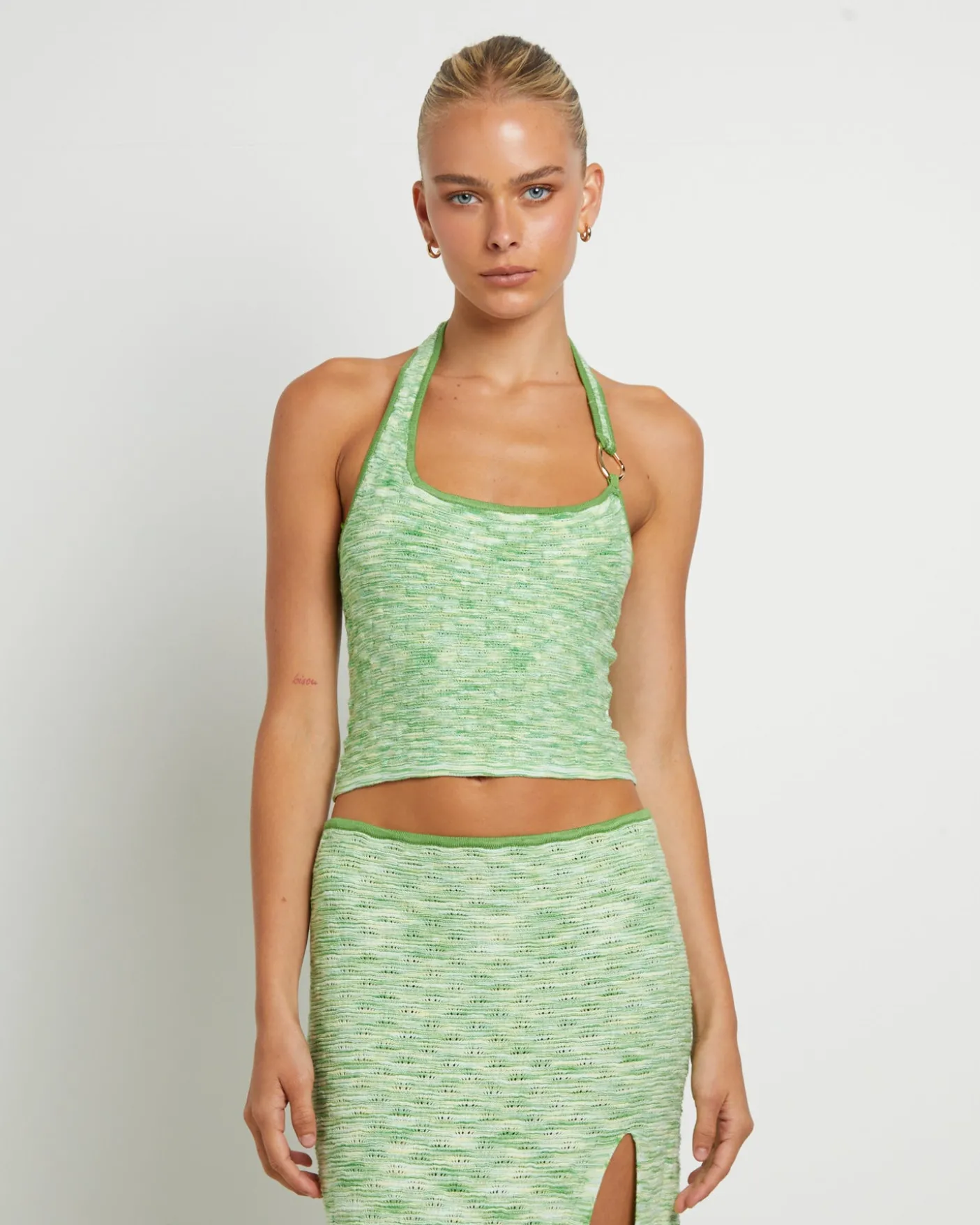 Ombre Asymmetric Knit Top