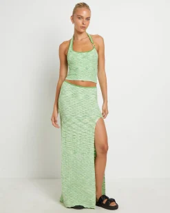 Ombre Knit Maxi Skirt