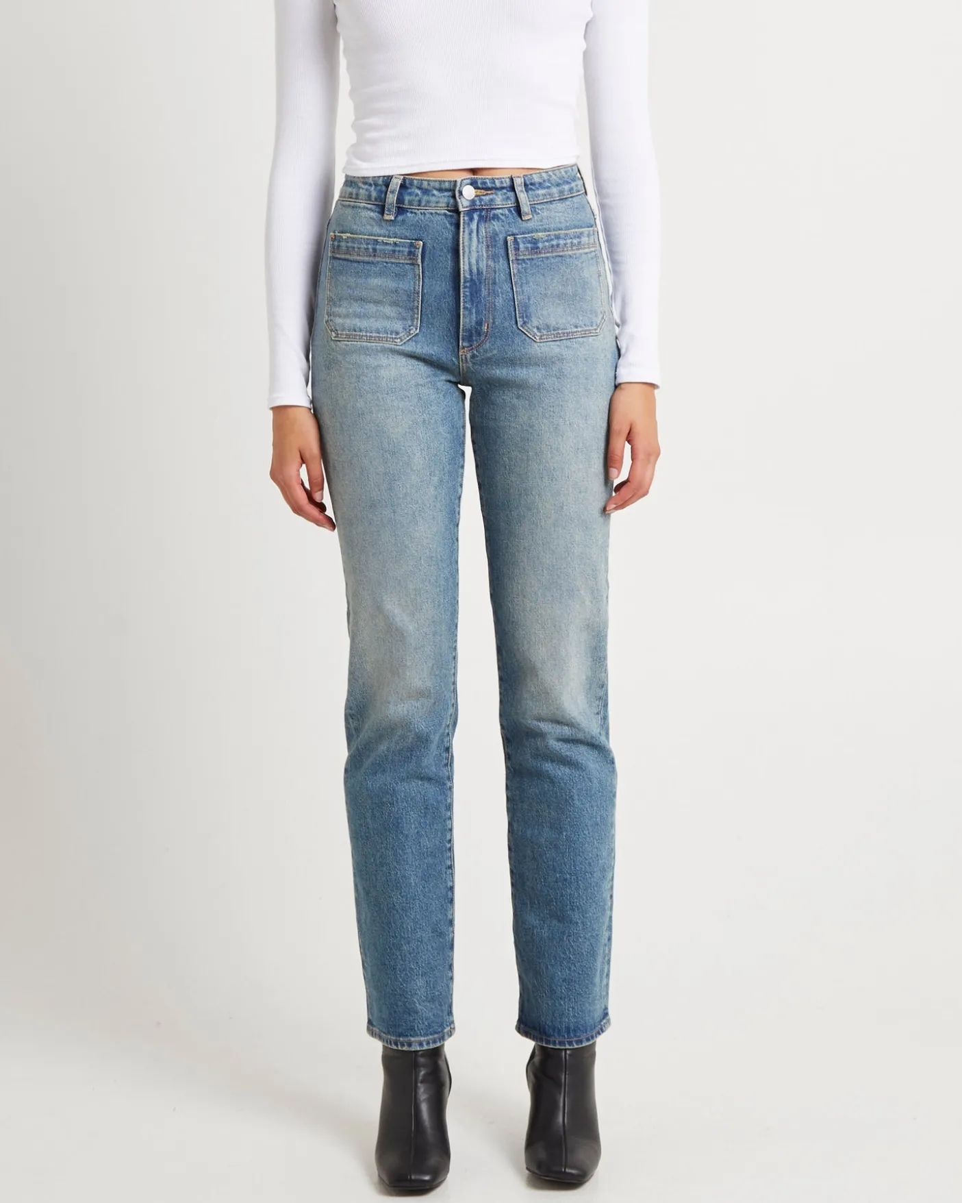 Original Straight Long Sailor Denim Jeans Organic Vintage