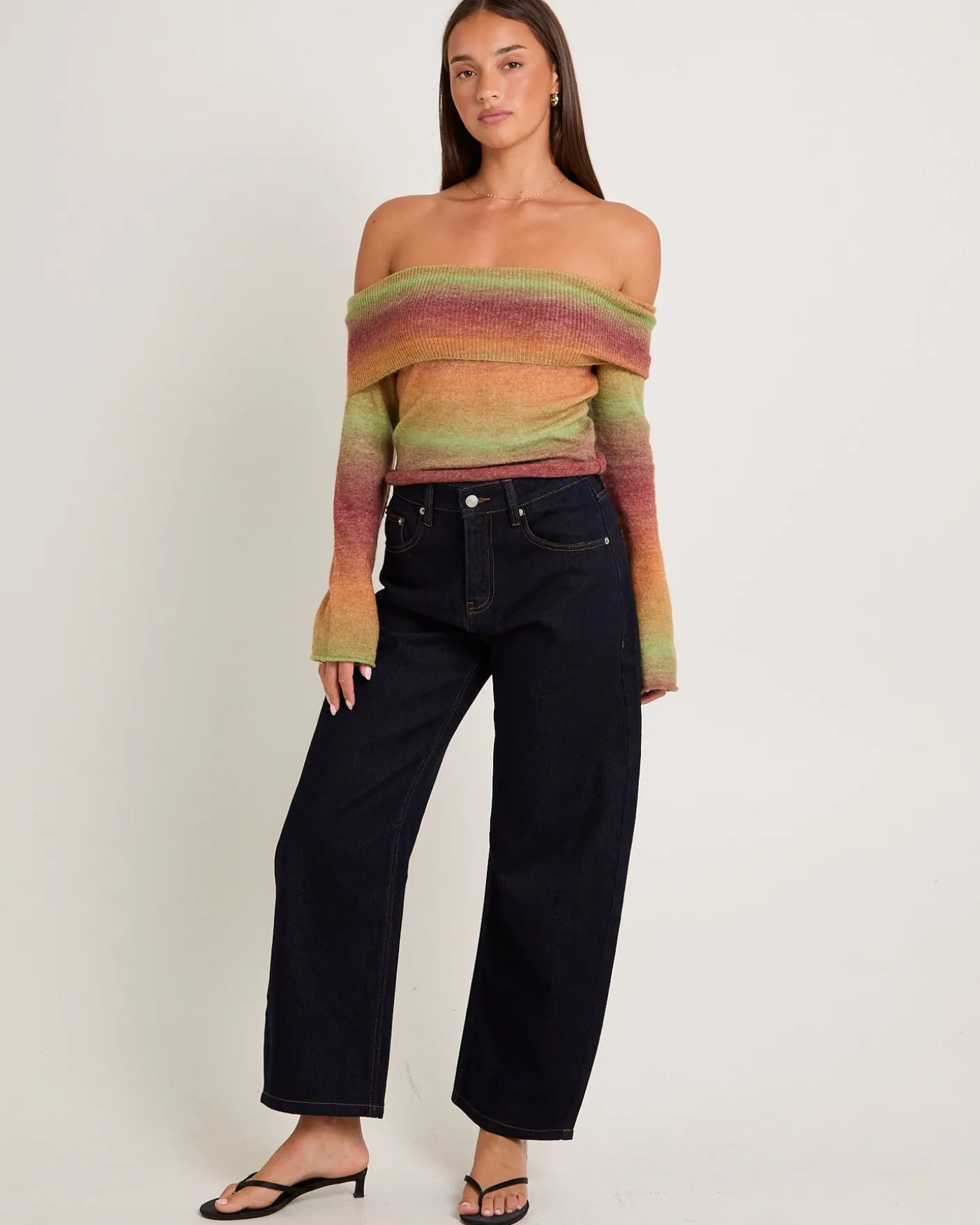 Orla Ombre Off Shoulder Knit