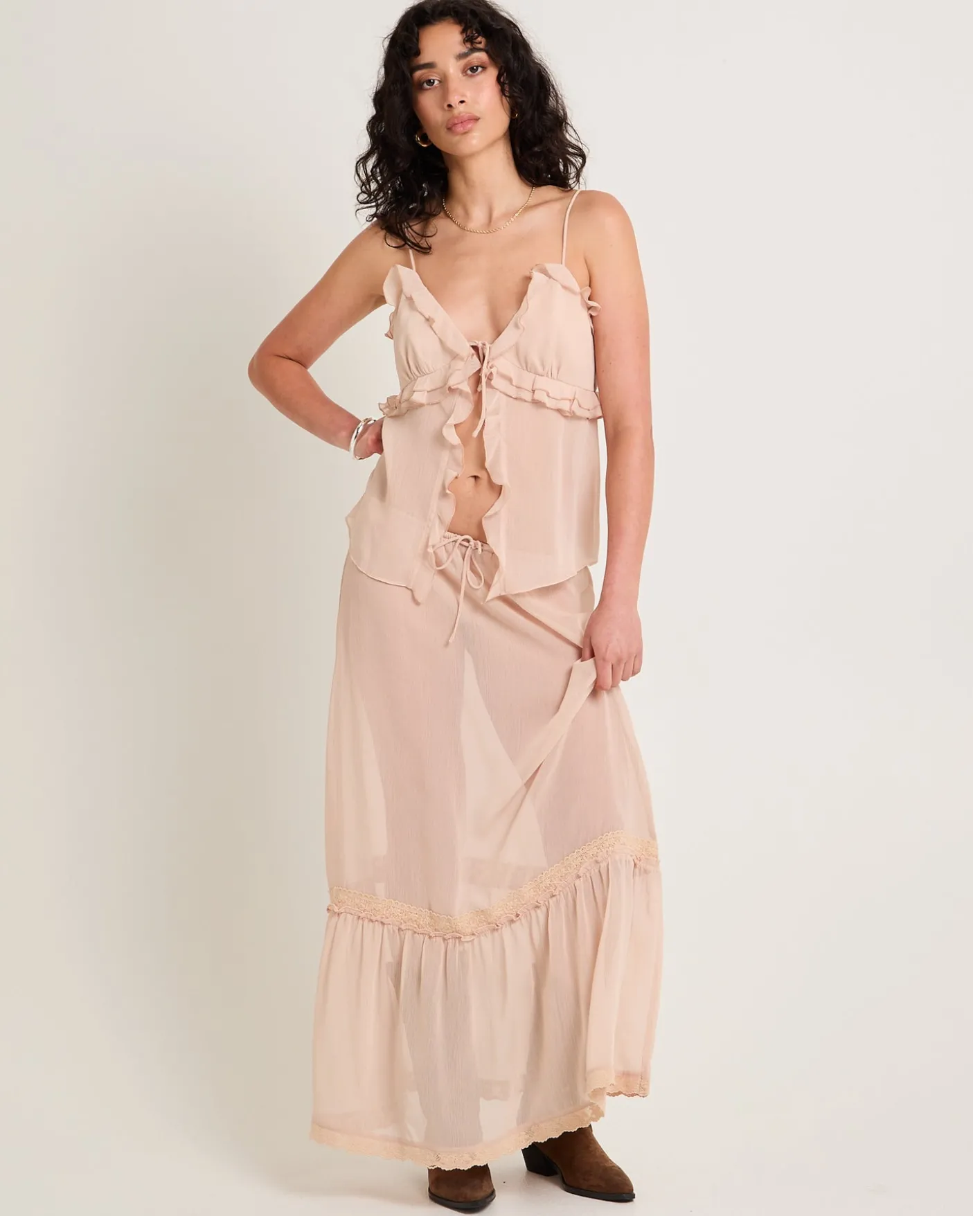 Paislee Sheer Maxi Skirt