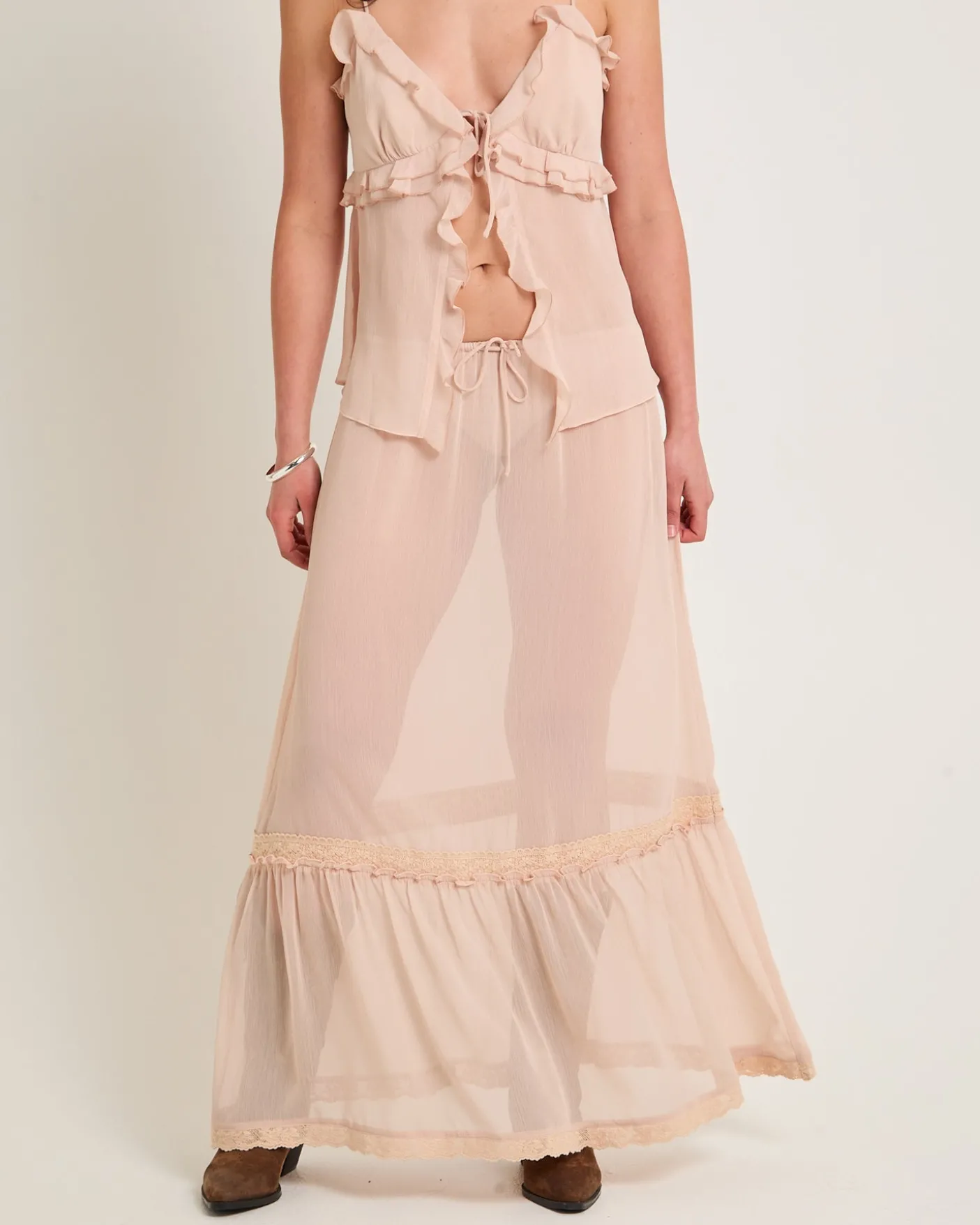 Paislee Sheer Maxi Skirt