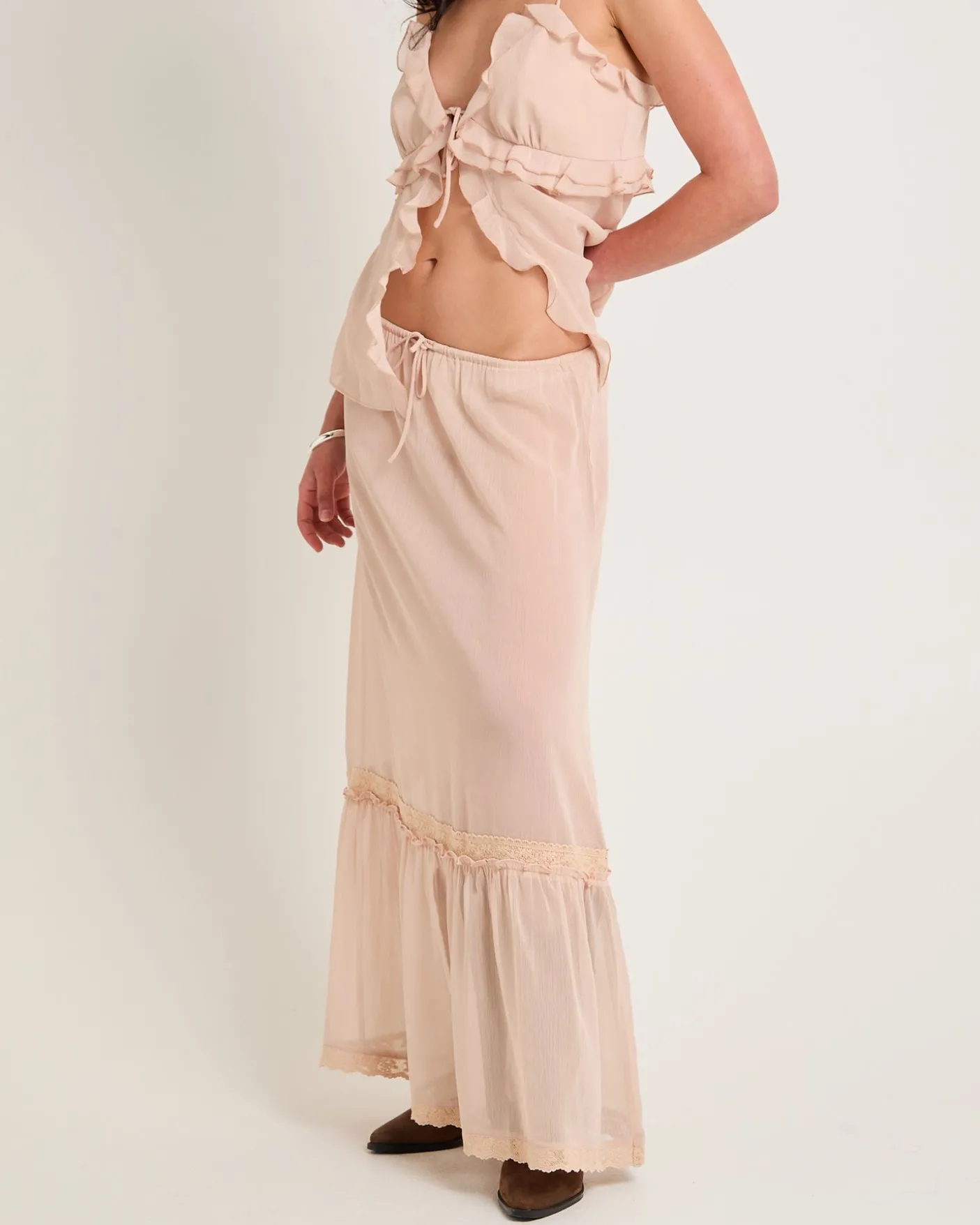 Paislee Sheer Maxi Skirt