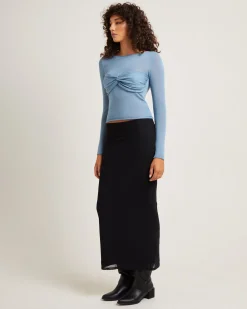 Penny Semi Sheer Sweetheart Knit