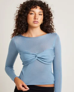 Penny Semi Sheer Sweetheart Knit