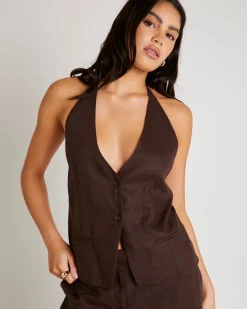 Peta Plunge Halter Top