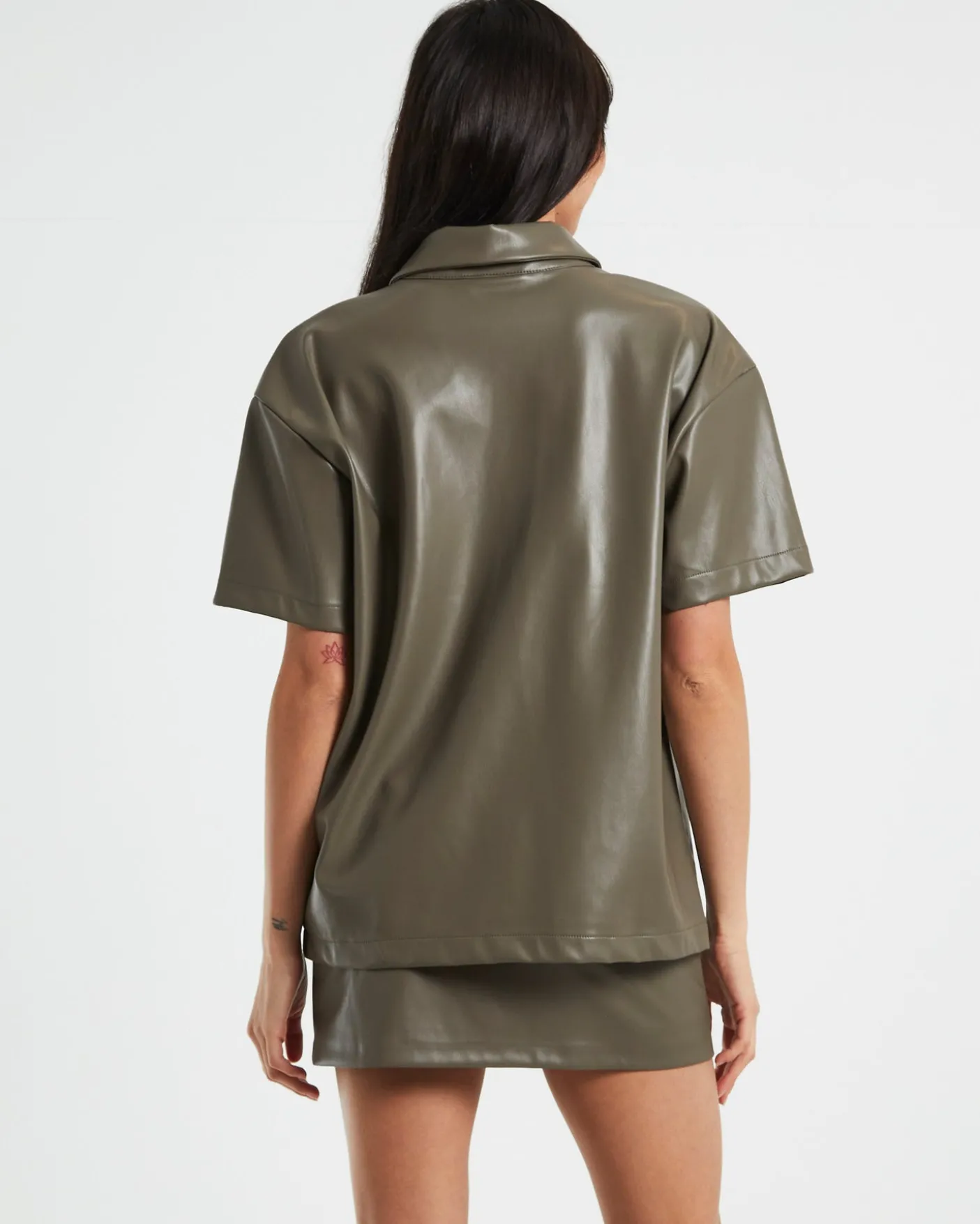 Phoebe Leather Look Shirt