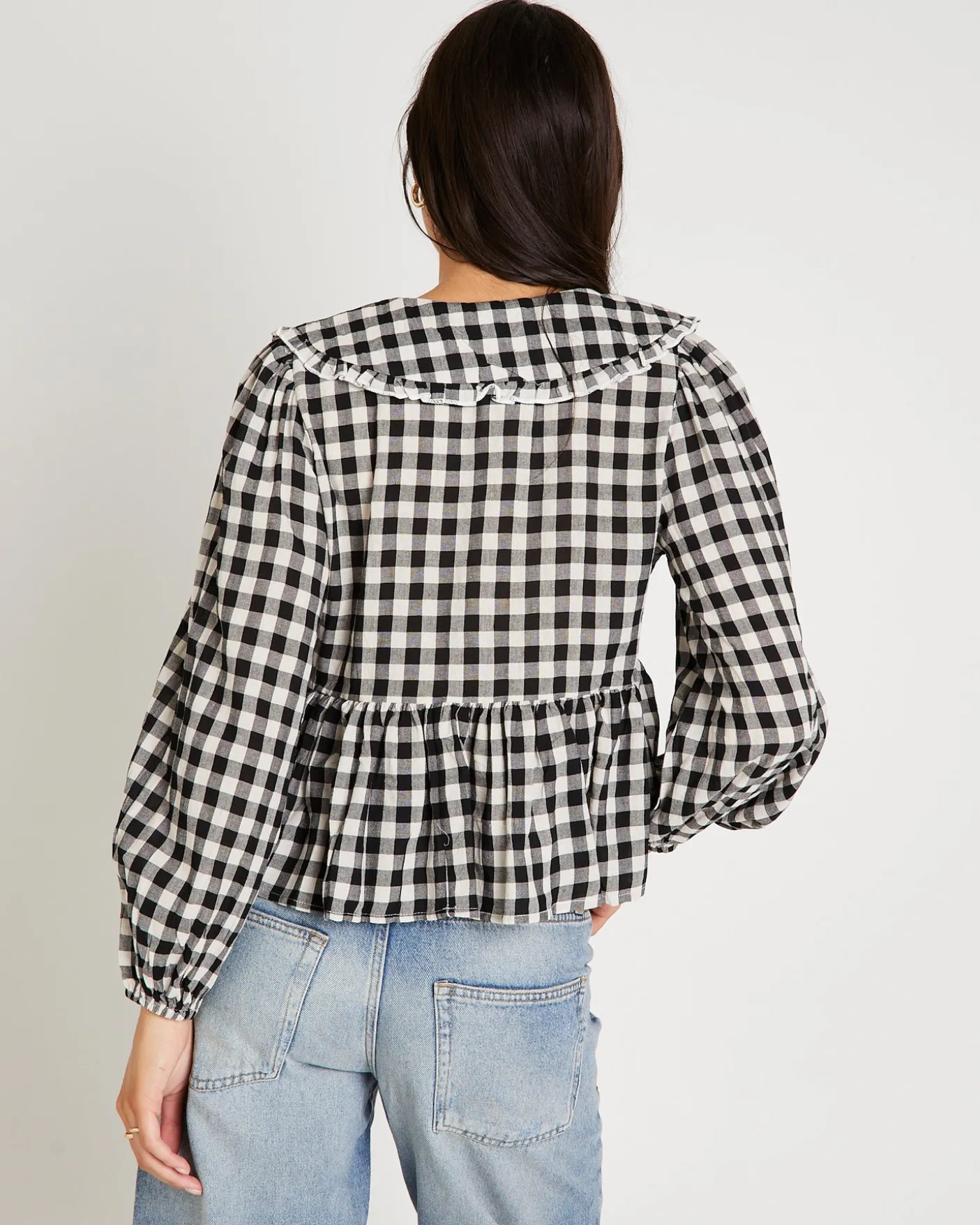 Picnic Gingham Collared Blouse