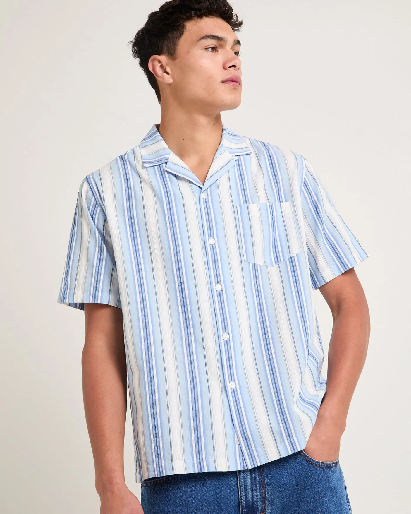 Pinnacle Stripe Short Sleeve Resort Shirt