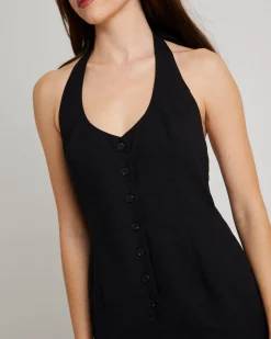 Piper Halter Button Front Jumpsuit